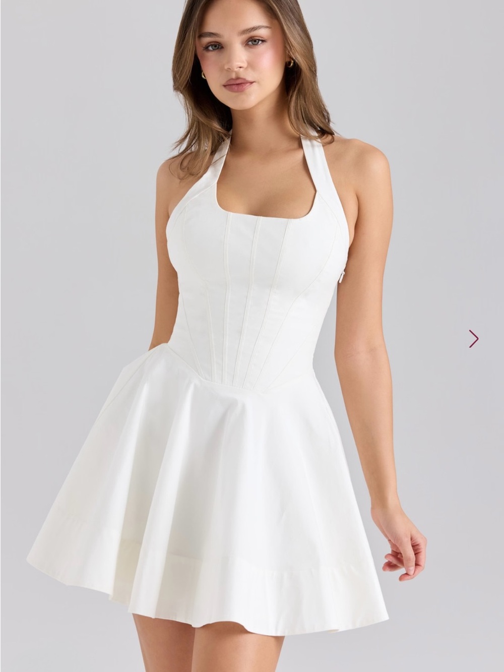 HOUSE OF CB SASHA
White Halter Neck Mini Dress fit and flare
SIZE XS 269 HoCo - Picture 2 of 14